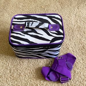 Purple and Zebra Makeup Carrier